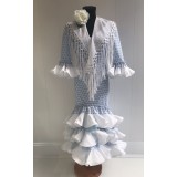 VESTIDO FLAMENCA LUNARES BLANCOS | Yuly