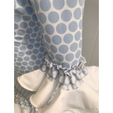 VESTIDO FLAMENCA LUNARES TONOS AZULES