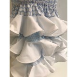 VESTIDO FLAMENCA LUNARES TONOS AZULES