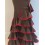 VESTIDO FLAMENCA MARRON Y ROJO CON MANGAS