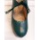 ZAPATO FLAMENCO VERDE TACON PINTADO A MANO