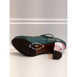 ZAPATO FLAMENCO VERDE TACON PINTADO A MANO