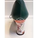 ZAPATO FLAMENCO VERDE TACON PINTADO A MANO