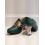 ZAPATO FLAMENCO VERDE TACON PINTADO A MANO