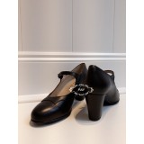 ZAPATO FLAMENCO PROFESIONAL HEBILLA PIEL NEGRO DE  BEGOÑA CERVERA