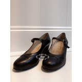 ZAPATO FLAMENCO PROFESIONAL HEBILLA PIEL NEGRO DE  BEGOÑA CERVERA