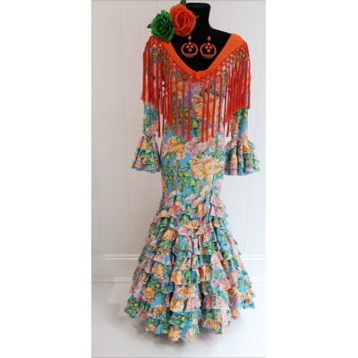VESTIDO FLAMENCA CANASTERO FLORAL | Yuly