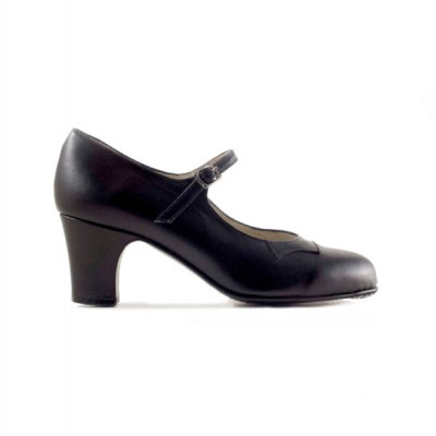 ZAPATO FLAMENCO PROFESIONAL HEBILLA PIEL NEGRO DE  BEGOÑA CERVERA