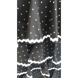 VESTIDO NEGRO CON LUNARES BLANCOS | Yuly