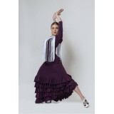 FALDA FLAMENCO VOLANTES NEGRA ZAGRA | Yuly