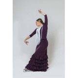 FALDA FLAMENCO VOLANTES NEGRA ZAGRA | Yuly