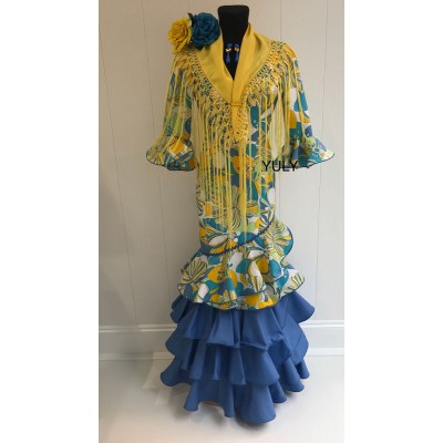 VESTIDO FLAMENCA FLORES COLORES | Yuly
