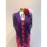 VESTIDO FLAMENCA LUNARES LILAS Y MORADOS | Yuly