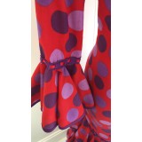 VESTIDO FLAMENCA LUNARES LILAS Y MORADOS | Yuly