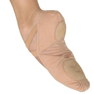 ZAPATILLA BALLET DE TELA SUELA PARTIDA TRIANGULO ELASTICO EN SUELA DE BLOCH